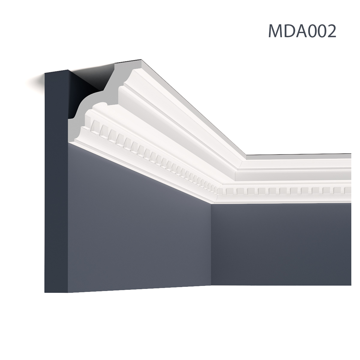 Cornisa decorativa MDA002, 200 X 7.9 X 8.8 cm, Mardom Decor